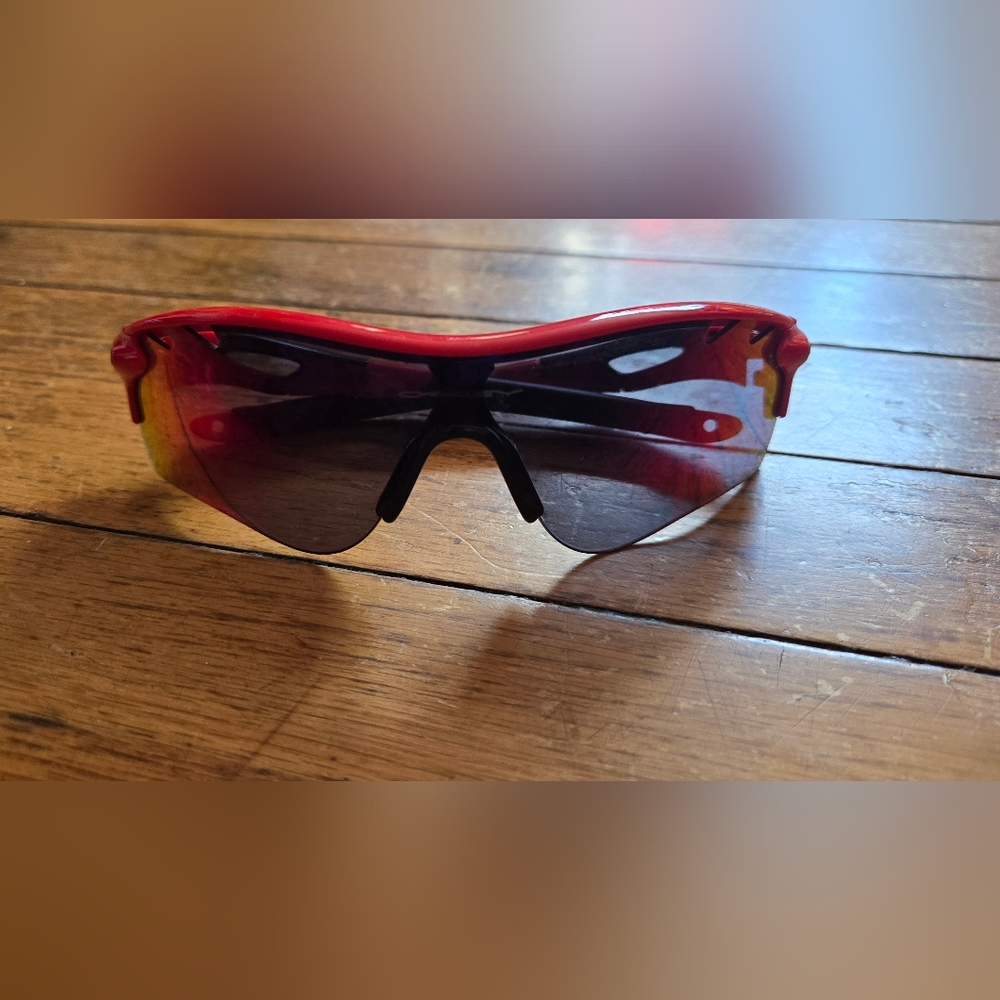 Vtg Oakley Radarlock Infrared Wrap Around Sunglasses 009181-09 131 Prizm Golf